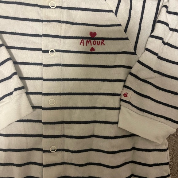 Petit Bateau stripped baby romper 12m like new - Picture 4 of 4